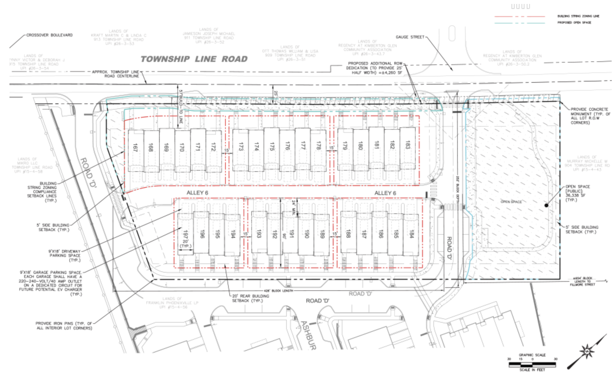 A sketch of the Township Line Road proposal.