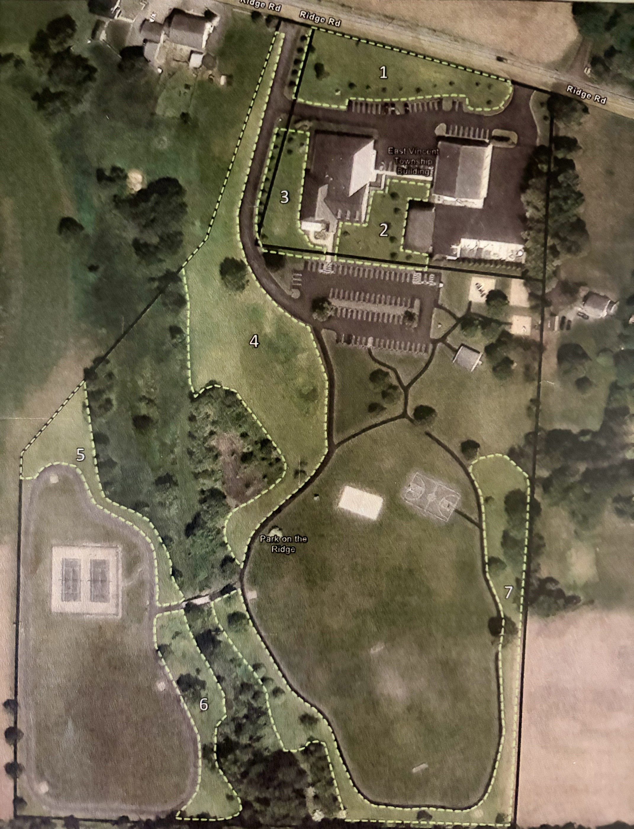 A map of the proposed meadow areas was shared during Wednesday's meeting.